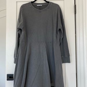 ZARA Trafaluc grey dress with long sleeves